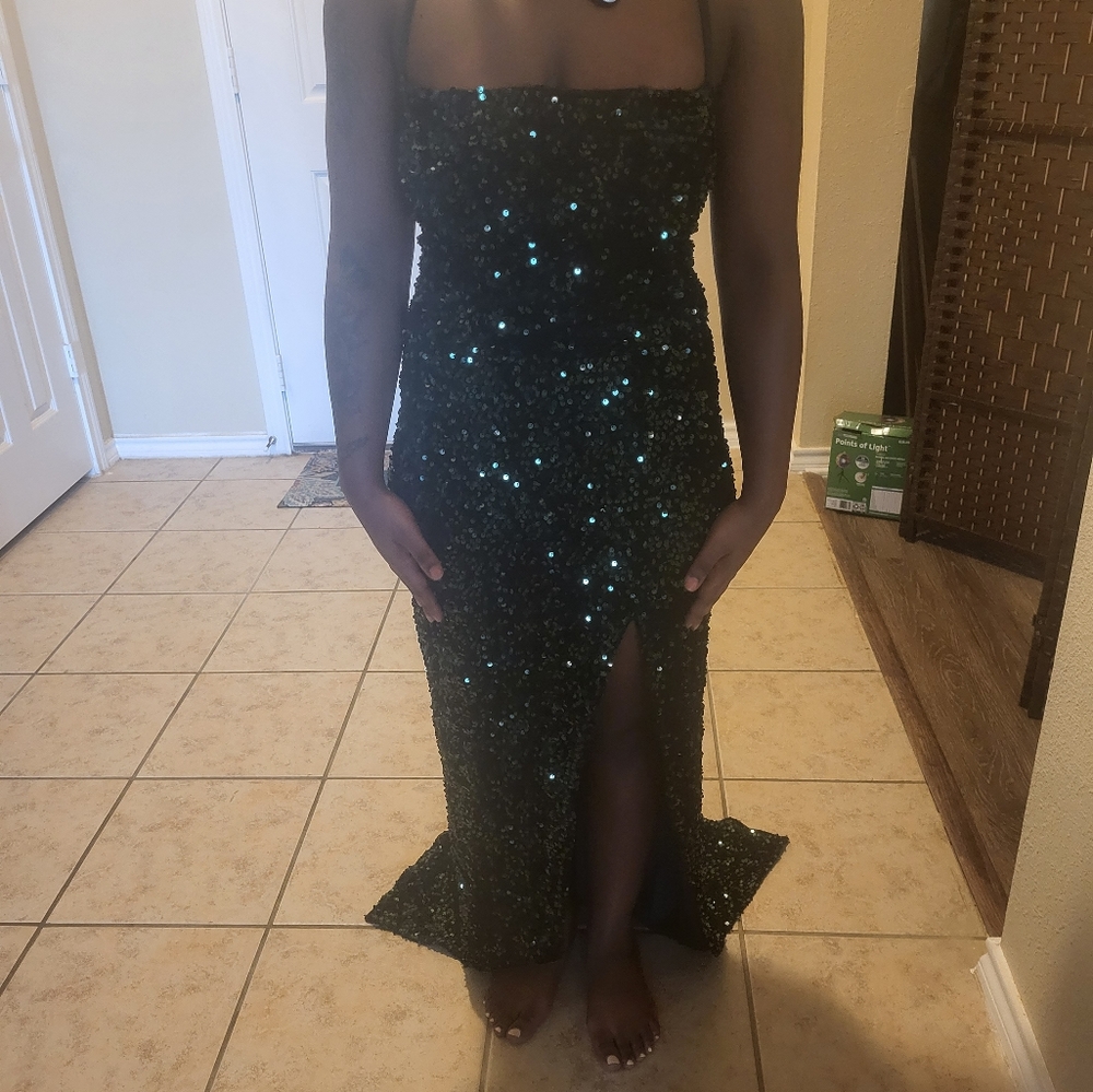 Green Sequence (video)never worn new evening dress.